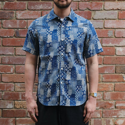 Oxford Shirt / Patchwork / Blue