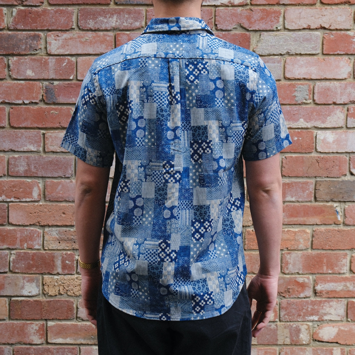 Oxford Shirt / Patchwork / Blue