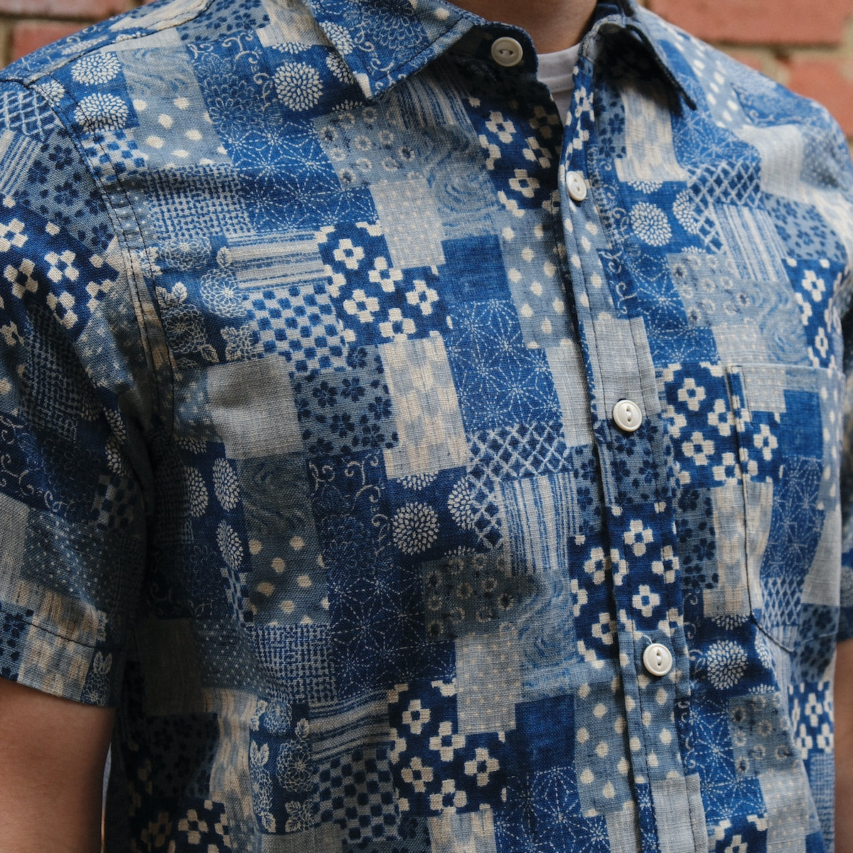 Oxford Shirt / Patchwork / Blue