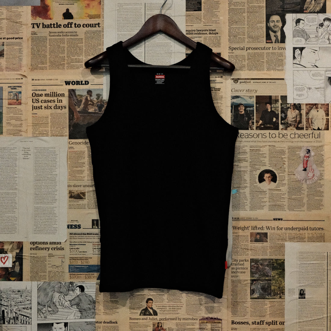 Heavyweight Rib Tank Top / Black