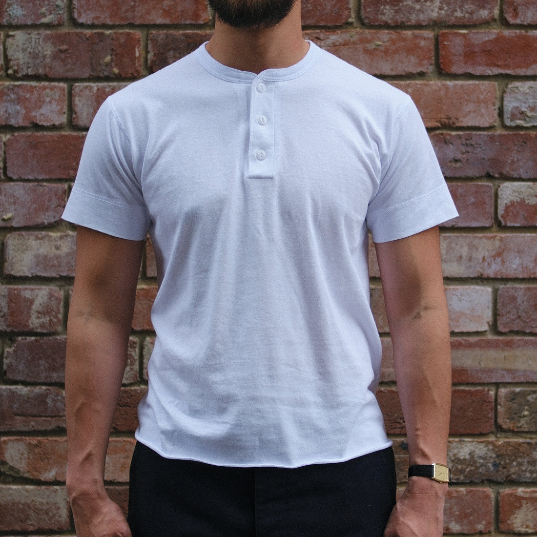 Henley / Undershirt / White