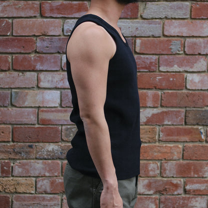 Heavyweight Rib Tank Top / Black