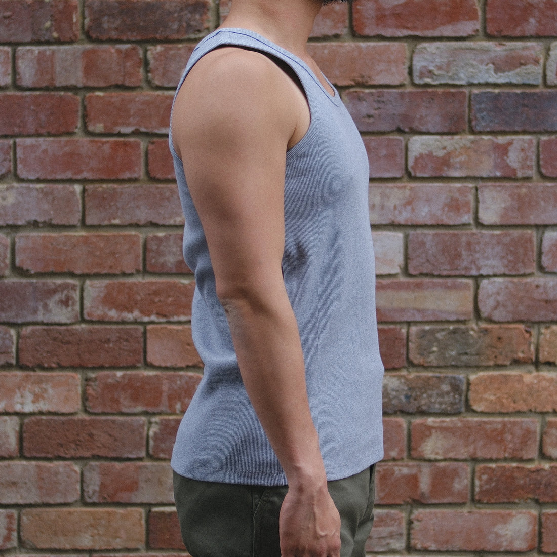 Heavyweight Rib Tank Top / H.GREY