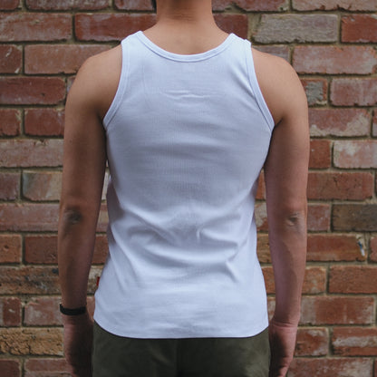 Heavyweight Rib Tank Top / White