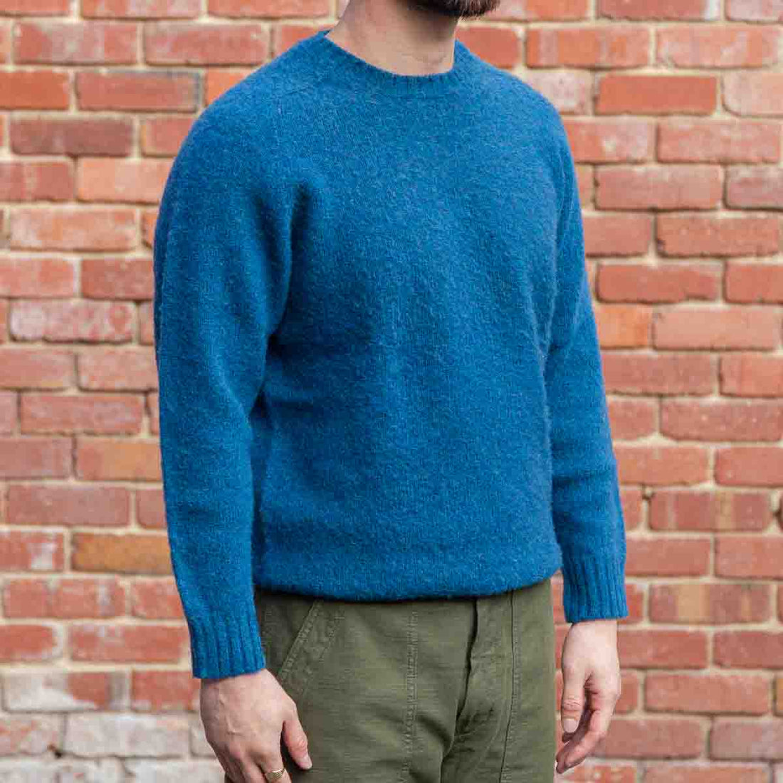 Saddle Shoulder Crew Neck / Atlantic Spray