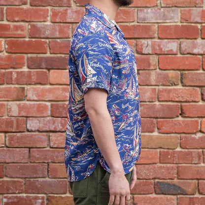 Hawaiian Shirt / 40S Blue