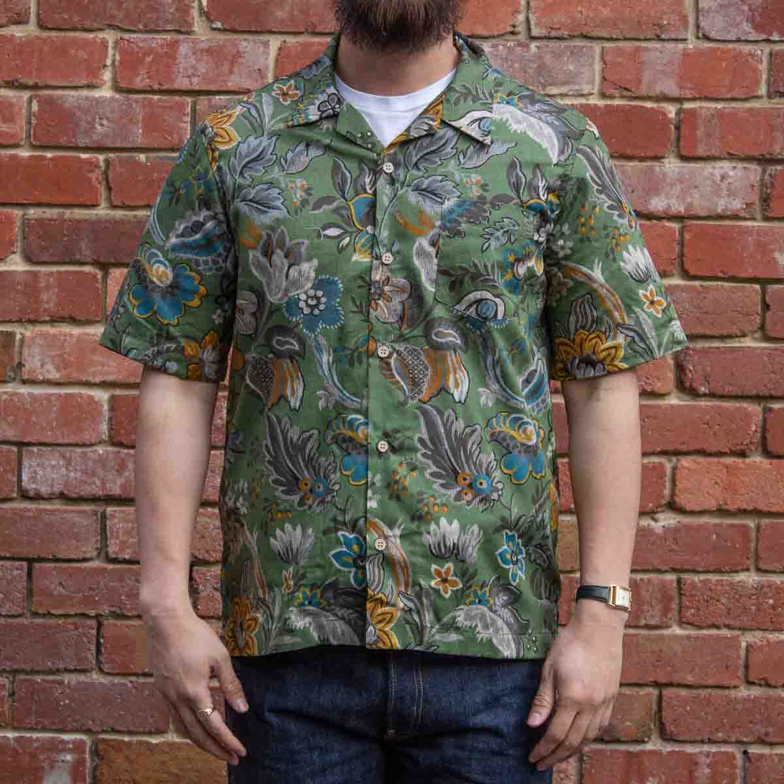 Aloha Shirt / Vintage Pique / Green