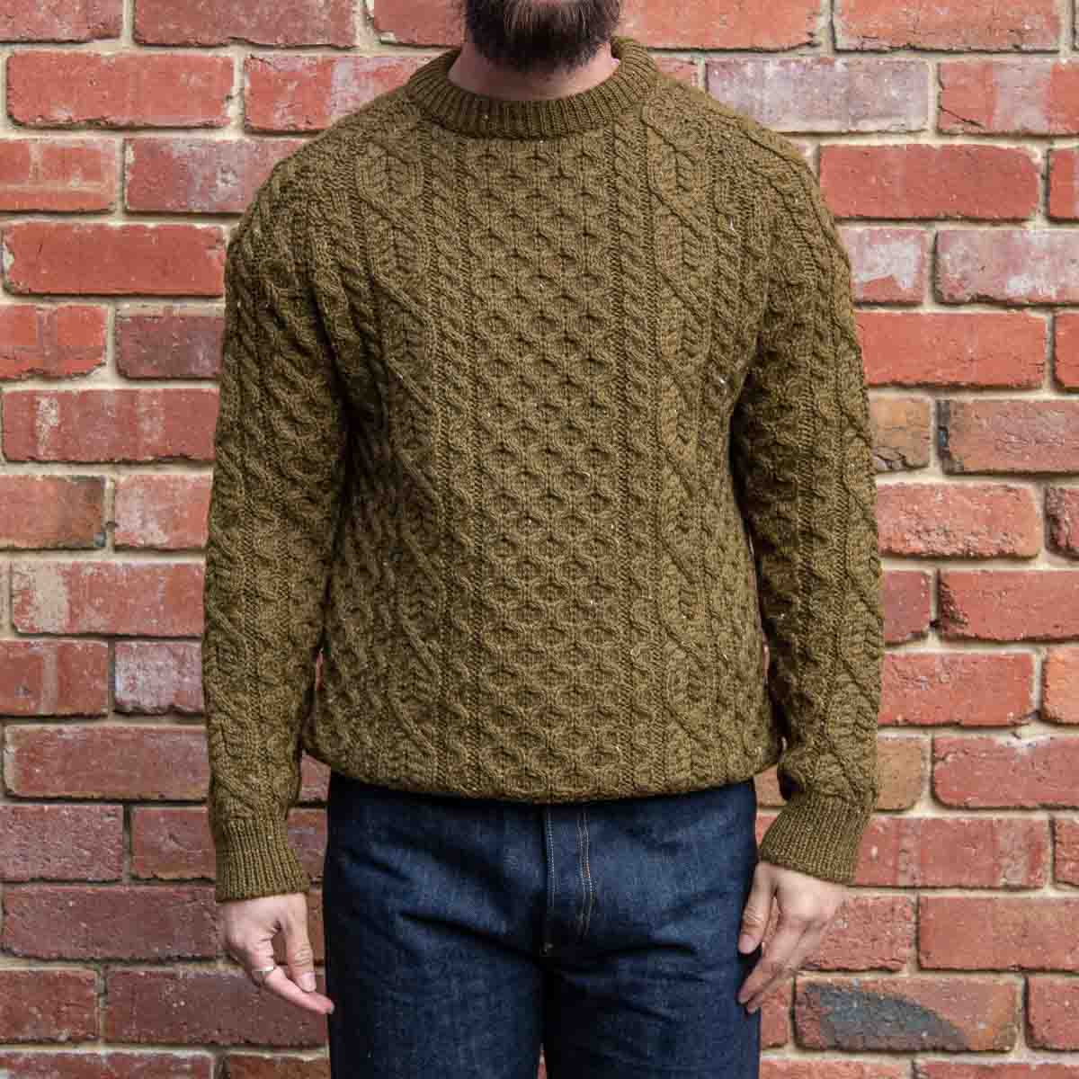 Hudson Aran Jumper / Khaki